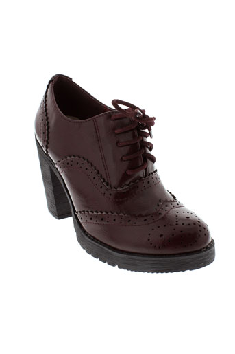 la bottine souriante chaussures femme de couleur rouge