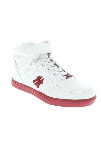 new york yankees chaussures garçon de couleur blanc