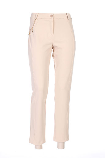 jus d'orange pantalons femme de couleur beige
