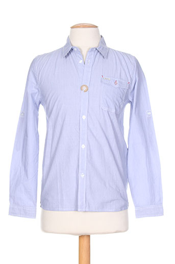 pepe jeans chemises garçon de couleur bleu