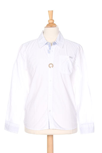 pepe jeans chemises garçon de couleur blanc