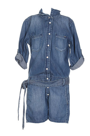 pepe jeans combinaisons fille de couleur bleu