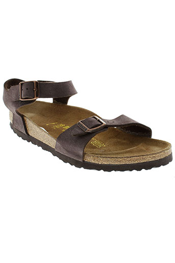 birkenstock sandales et nu et pieds femme de couleur marron