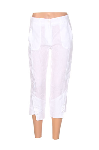 emmanueli pantacourts femme de couleur blanc