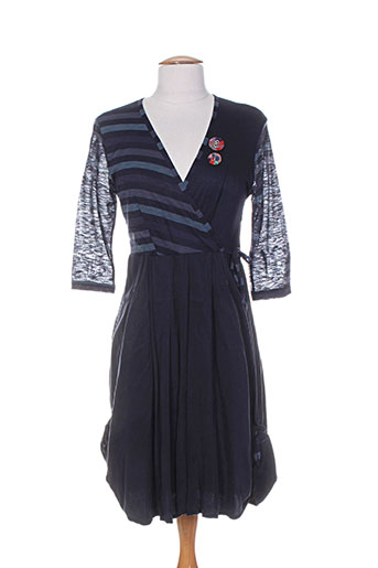 double jeu robes femme de couleur bleu
