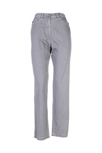 christine laure pantalons femme de couleur gris