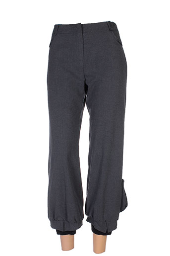 double jeu pantacourts femme de couleur gris