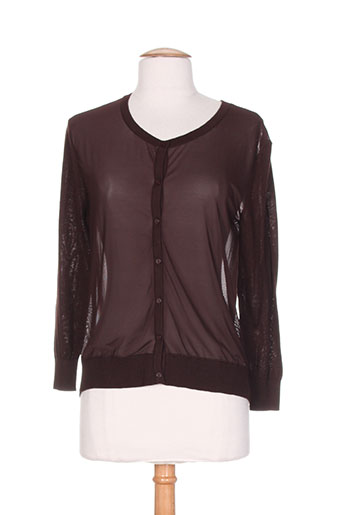 my collection gilets femme de couleur marron