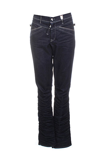 high jeans femme de couleur bleu