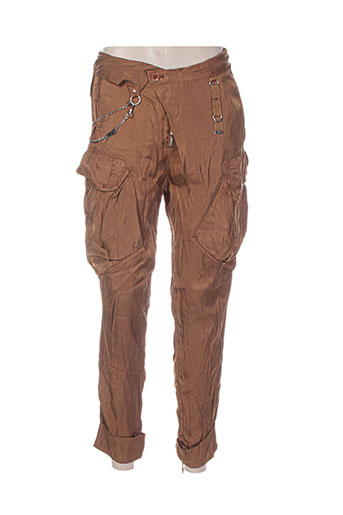 high pantalons femme de couleur marron