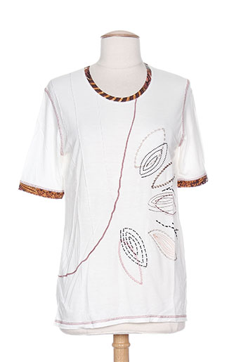 couleur d'ivoire t-shirts / tops femme de couleur blanc