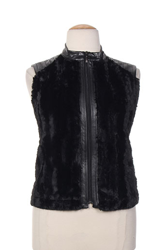 my way gilets femme de couleur noir