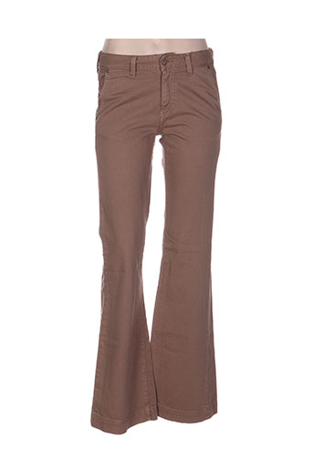 acquaverde jeans femme de couleur marron