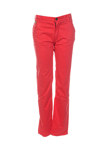 redskins pantalons garçon de couleur rouge