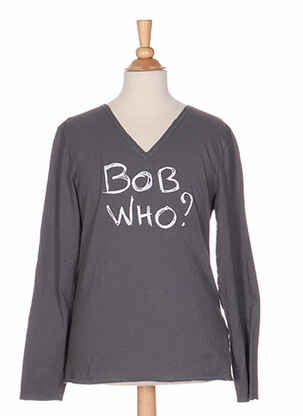 T-shirt manches courtes gris BOB SINCLAR pour femme
