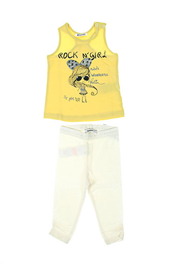 3 pommes ensemble fille de couleur jaune