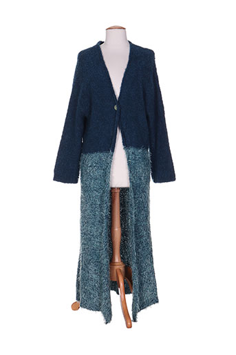think chic manteaux femme de couleur bleu