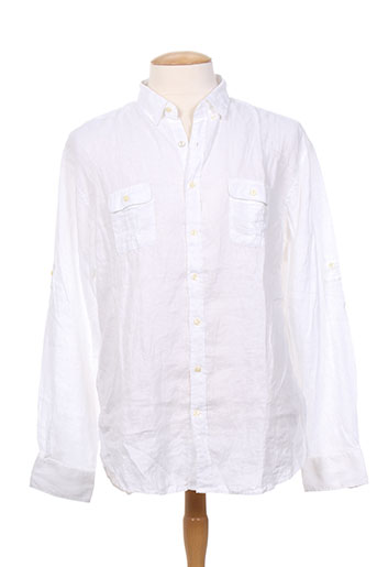 gant chemises homme de couleur blanc