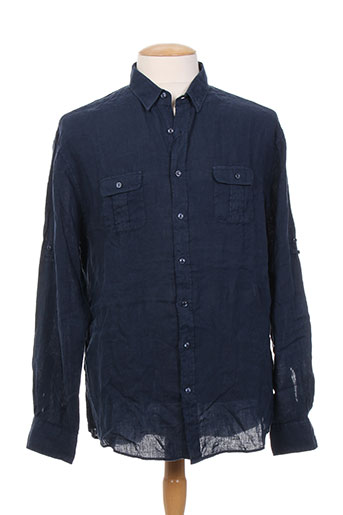 gant chemises homme de couleur bleu