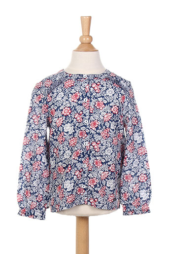 pepe jeans chemises fille de couleur bleu