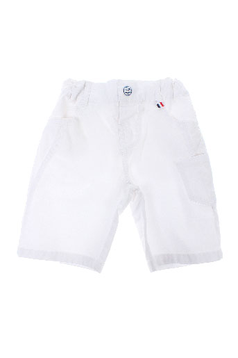 3 pommes shorts / bermudas garçon de couleur blanc