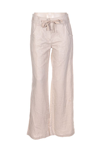 deca pantalons femme de couleur beige