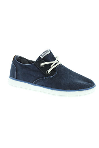 pepe jeans chaussures garçon de couleur bleu