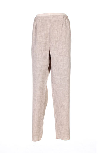 gevana pantalons femme de couleur beige