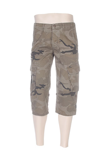 crossby pantacourts homme de couleur vert