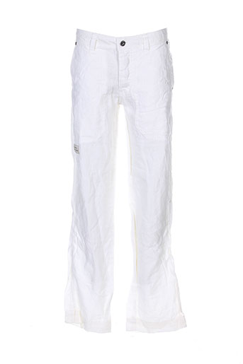 deeluxe pantalons garçon de couleur blanc