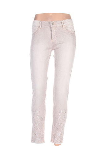 onado jeans femme de couleur beige