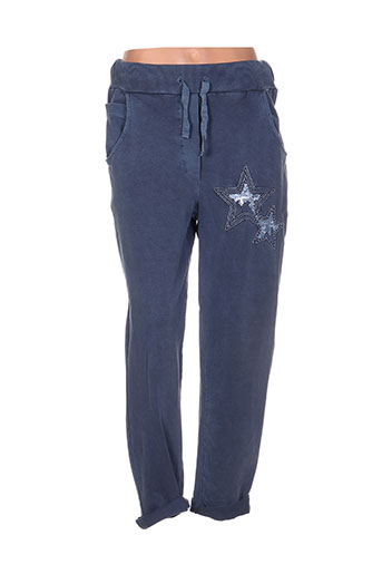 piment rouge pantalons femme de couleur bleu