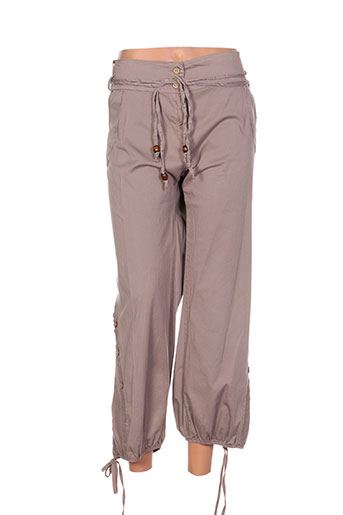 piment rouge pantalons femme de couleur beige