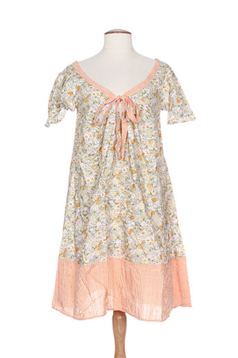 zoe la fee robes femme de couleur orange