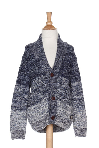 pepe jeans gilets garçon de couleur bleu