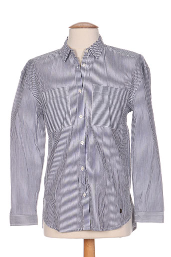 pepe jeans chemises fille de couleur bleu