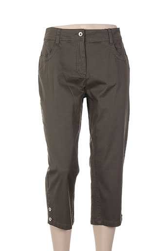 brandtex pantacourts femme de couleur vert