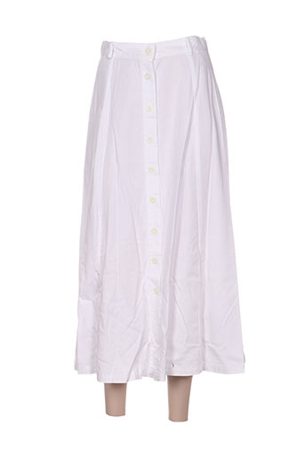 point de suspension jupes femme de couleur blanc