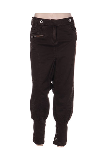 double one peace pantalons femme de couleur marron