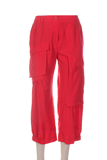 claude bauer pantacourts femme de couleur rouge