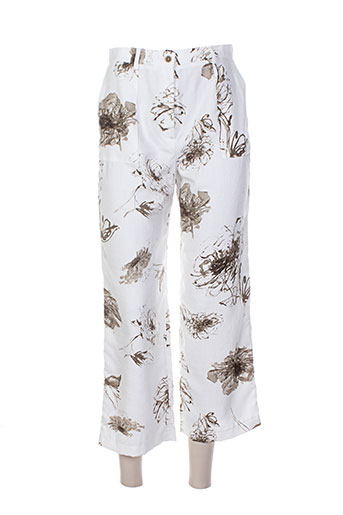 lucia pantacourts femme de couleur blanc
