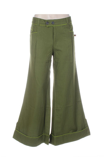 bamboo's pantalons femme de couleur vert