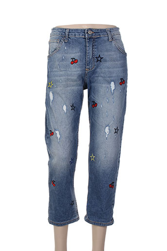 lady go pantalons femme de couleur bleu