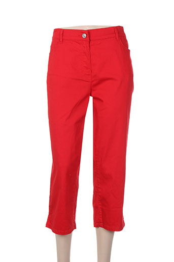 lebek pantacourts femme de couleur rouge