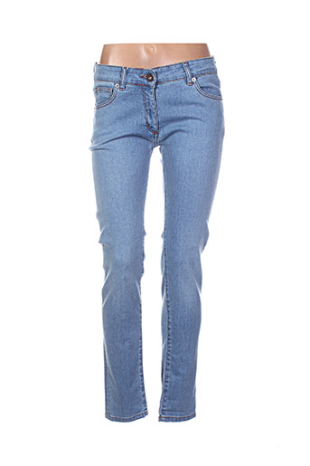 fleur de sel jeans femme de couleur bleu