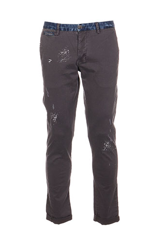 xagon man pantalons homme de couleur gris
