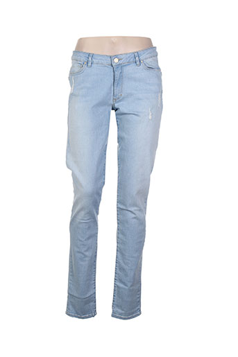 ikks jeans femme de couleur bleu