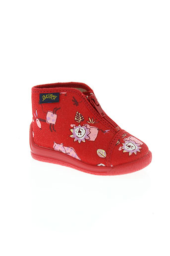 bellamy chaussures fille de couleur rouge