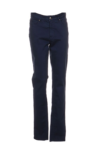 emma EFFI_CHAR_1 caro pantalons femme de couleur bleu