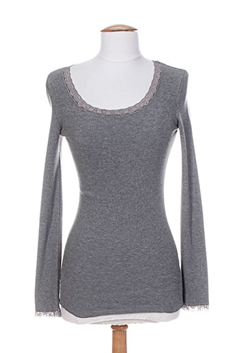 rivieres de lune t-shirts femme de couleur gris
